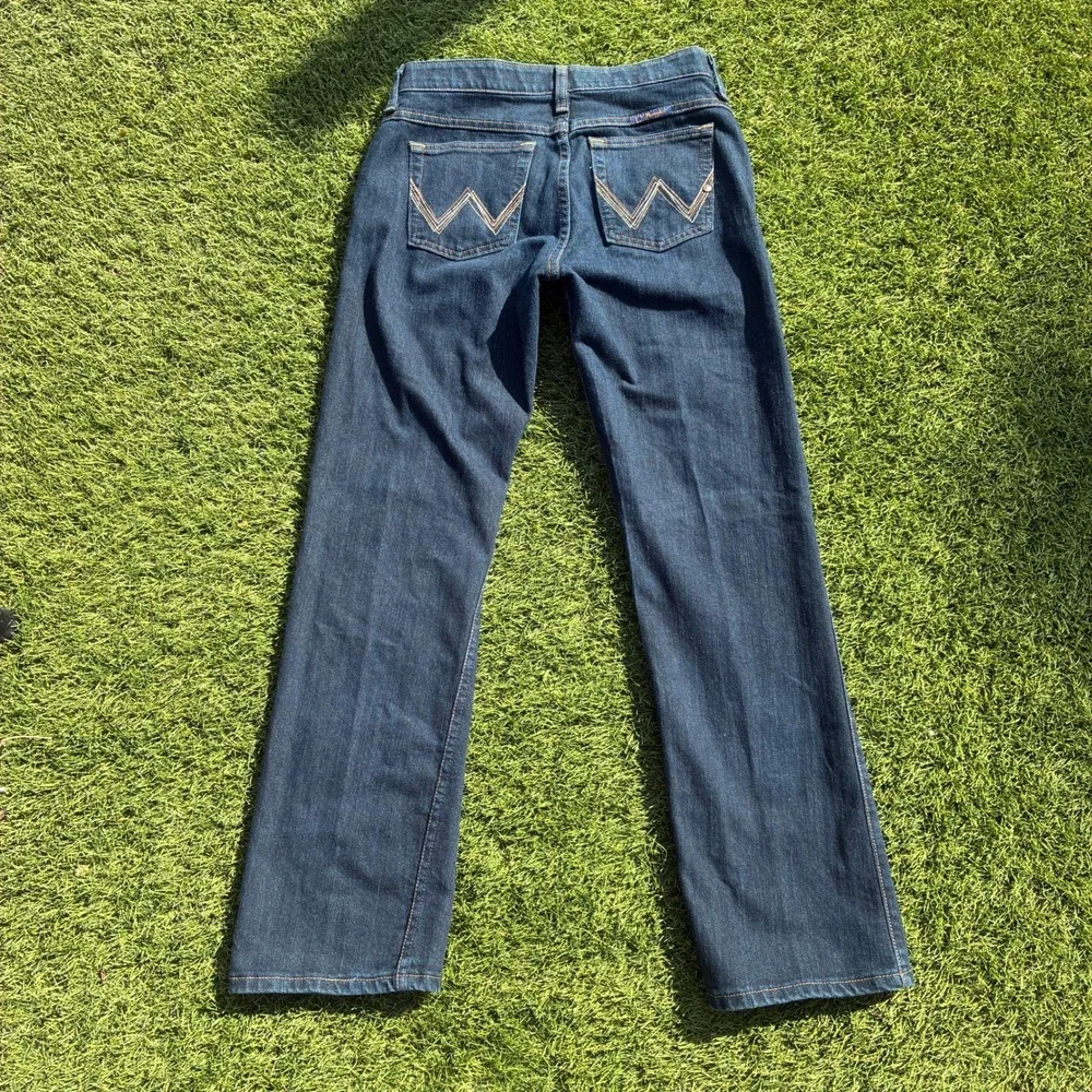 Wrangler Q-Baby Ultimate Riding Jeans Womens 5/6 29x30 Dark Wash Bootcut Denim - Picture 2 of 9